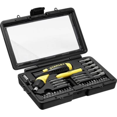 STANLEY 38 Delige Pistoolgreep Ratel-Bit-Set - 0-63-038