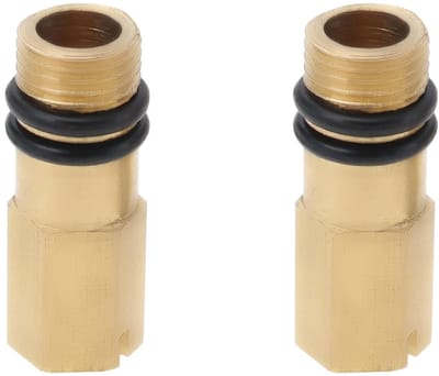 2Pcs Warm en Koud Water Inlaat M10 Draad Messing Plug Kraan Flexibele
