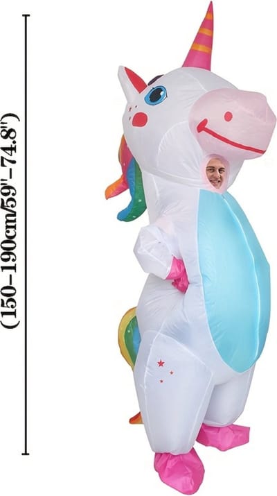Nivard Halloween Outfit - Halloween Kostuum - Pak - Opblaasbaar Kostuum - Costume - Carnaval - Volwassenen - Eenhoorn