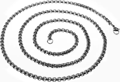 2mm Jasseron Ketting Dames - Heren - Roestvrij Staal - Ronde Box Schakelketting