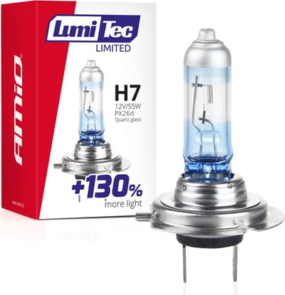 AMiO LumiTec Silver Halogeen Dimlicht +130% H7 12V 55W (1 stuk)