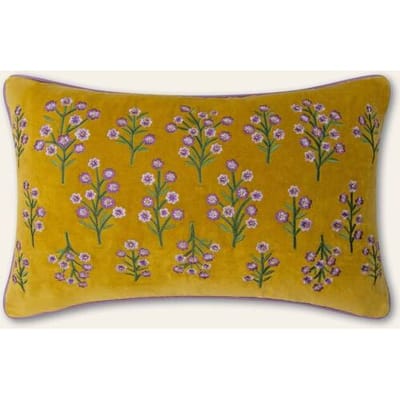 Oilily Kussenhoes Velvet Flowers 60*40- maatOne size Geel