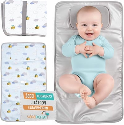 Draagbare Aankleedmat - Verschoningsmat Baby - Baby Verzorgen - Waterdicht Gevoerd - Opvouwbaar - BEES