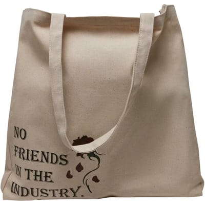 Mister Tee - No Friends Oversize Canvas Tote bag - Wit
