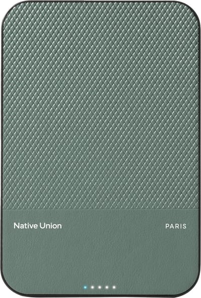 Native Union (Re)Classic Power Bank - Slate Green - MagSafe - Qi2- 5000mAh
