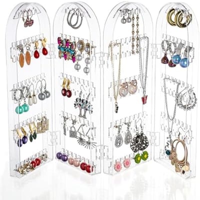 PromoHome Vouwbare Sieraden Display - 5-Laags Opslagsysteem voor Oorbellen en Armbanden