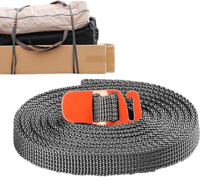 Spanband voor uitrusting - Bagage riem - Veilig vastzetten - Roestvrijstalen haken - 250 cm - Oranje