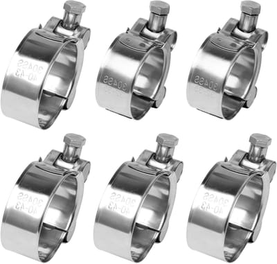 Verstelbare RVS 304 Slangklemmen Set van 4 - Klembereik 40-43 mm, Ideaal voor Pijpen en Slangen
