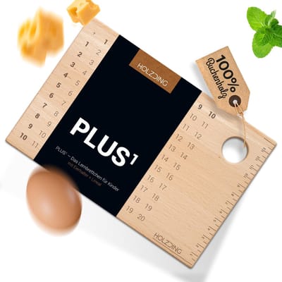 Dailygoods - 1 + 1 Leerplank met Eierhouder en Liniaal als Cadeau voor de Eerste Schooldag