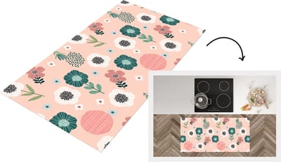 Keukenloper - Loper keuken - Patronen - Bloemen - Planten - 120x60 cm - Keukenloper vinyl