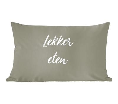 Sierkussens - Kussentjes Woonkamer - 60x40 cm - Spreuken - Lekker eten - Quotes