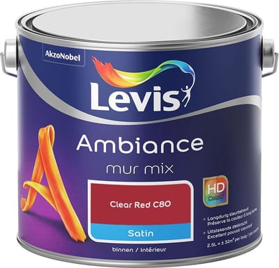 Levis - Ambiance Mur Satin Mix - Clear Red C80 - Mengverf - 2,5 L