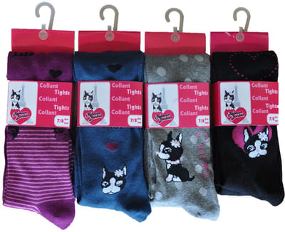 KINDERCOLLANT FANTASIE- 3 PAAR - MAAT 9-10 JAAR-VERSCHILLENDE PRINTS MET KATTEN