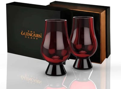 Whiskyglazen Rood 2 stuks - Blind Tasting - Geschenkverpakking - Glencairn Crystal Scotland