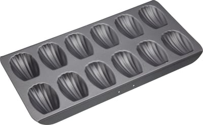 Masterclass Madeleines Bakplaat Met 12 Gaten - Antiaanbaklaag 40 X 20 cm