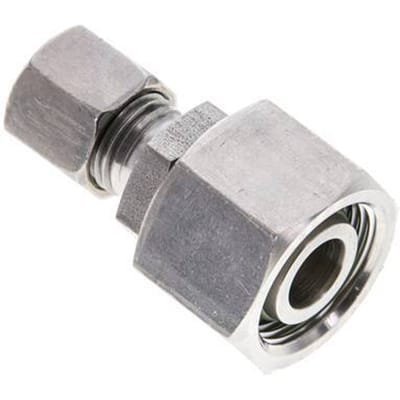 8L & 15L RVS Rechte Snijringkoppeling Draaidoorvoer 315bar FKM O-ring en Afdichtconus ISO 8434-1
