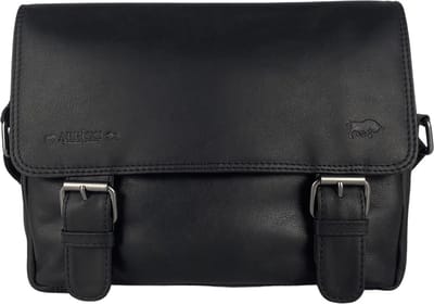 Schoudertassen Vrouw Messenger Bag Schoudertas Dames - Leer - Crossbody - Zwart