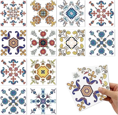 Zelfklevende Tegelstickers voor Keuken en Badkamer - 48 Stuks Waterdicht en Vettig Bestendig 10x10cm Decoratieve Wanddecoratie