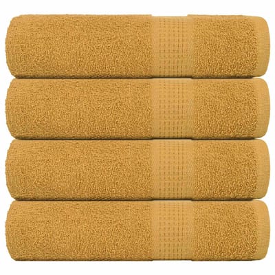 vidaXL - Handdoeken - FROGN - 4 - st - 50x100 - cm - 360 - g/m² - goud