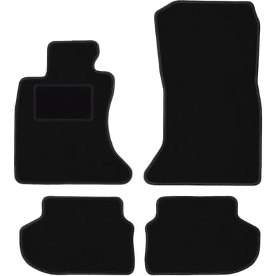 Zwarte velours vloermatten voor: BMW 5 F11 FL xDrive stationwagen, touring (2013-2017)