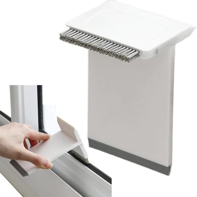 Gootsteen Borstel - Waterschraper Raamtrekker - Oppervlakken Reinigen - Dubbele T-vorm - 12 x 8 cm - Grijs