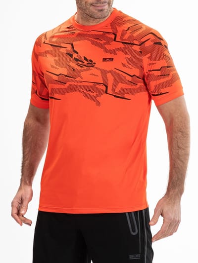 Sjeng Sports MELBOURNE - Maat: XL Oranje - Fitness & Training Shirt Mannen - Sportshirt - 87% polyester, 13% elastaan
