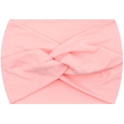 Bandeau large pour femmes, couleur unie, torsadé, croisé, élastique, yoga, course à pied, sport, antidérapant, accessoires pour cheveux rose