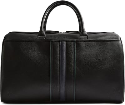 Ted Baker reistas Kelvin Stripe PU Holdall Bag Black zwart
