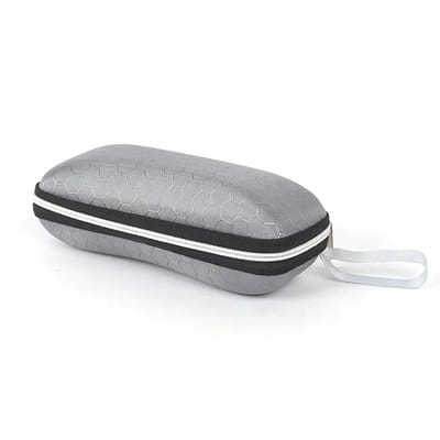 WiseGoods Premium Hardcase Brillenkoker Met Ritssluiting En Koord - Stevig Kunststof Etui Voor Zonnebril & Leesbril - Etuis Grijs