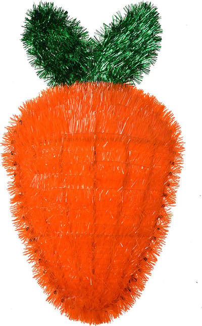 Clayre & Eef Wanddecoratie Wortel 20x3x37 cm Oranje Kunststof