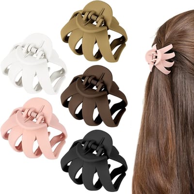 Vijf Stuks Octopus Haarclips, Kleine Antislip Haaraccessoires met Brede Grip voor Dik Lang Krullend Haar, Dubbele Rijen Tanden voor Vrouwen en Meisjes, Perfect voor Dagelijks Gebruik