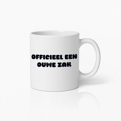 Grappige Ouwe Zak Mok – Humoristische Koffiemok Cadeau voor Verjaardag of Pensioen