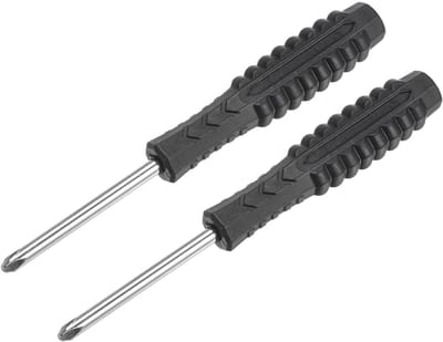 Mini Phillips Schroevendraaier 4mm met Zwarte Handgreep voor Kleine Apparaten - Set van 2, Perfect voor Reparaties en Klussen