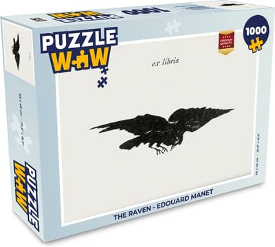 Puzzel The raven - Edouard Manet - Legpuzzel - Puzzel 1000 stukjes volwassenen