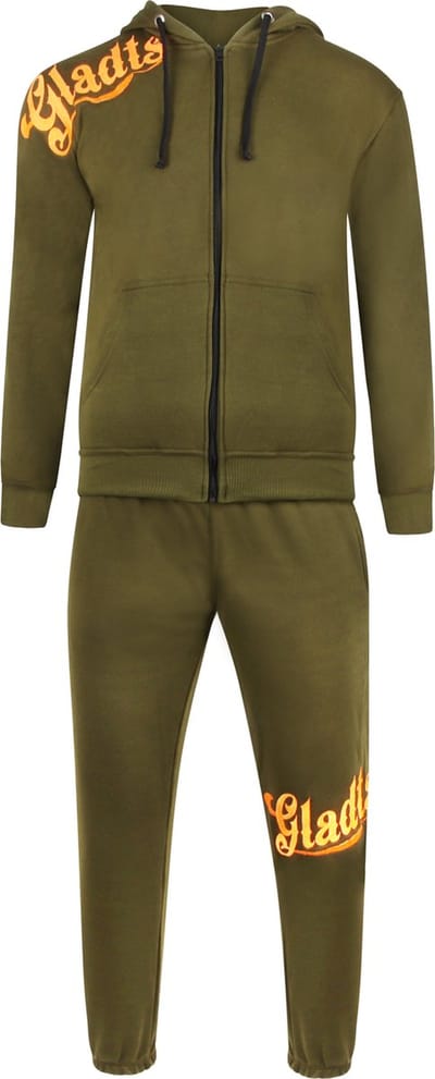 Gladts Joggingpak - Leger groen - Trainingspak volwassenen maat M - Trainingspak heren - Joggingbroek heren - Joggingpak heren - Huispak heren - Huispak heren volwassenen - Joggingpak heren volwassenen - Joggingpak jongens