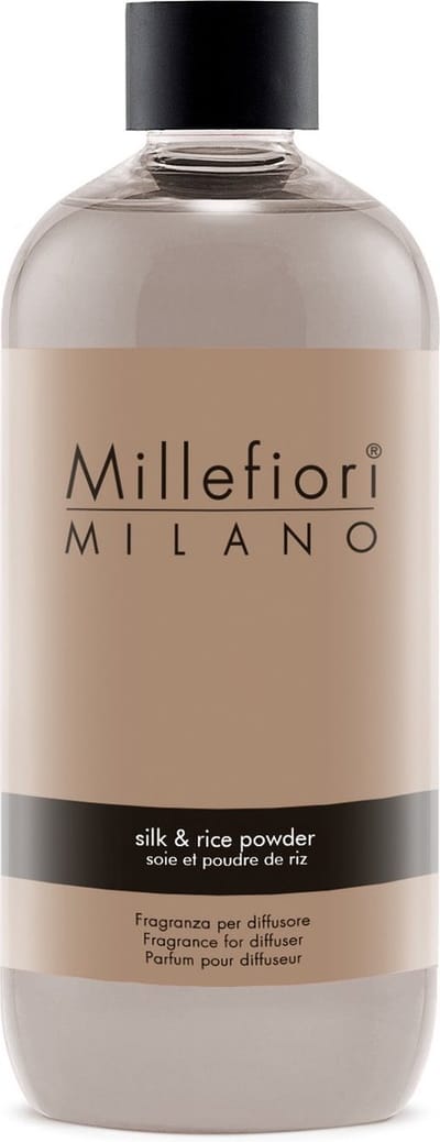 Millefiori Milano Navulling voor Geurstokjes 500 ml - Silk & Rice Powder