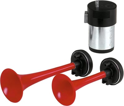 Luchthoorn 2-Tonig 12V met Compressor – 240W – Krachtig Geluid – Elektrisch – Voor Auto & Voertuigen