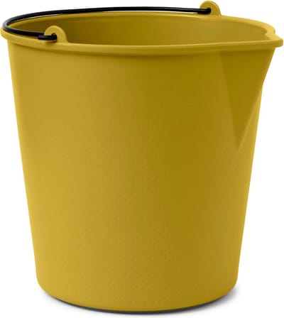 Xala - Drop emmer 13L kerriegeel - Voor binnen en buiten - Lichtgewicht - Breukbestendig - 10 Jaar garantie