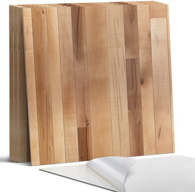 Coloray Wandpanelen Zelfklevend - Natuurlijk houtpatroon Zelfklevende Wandpanelen - 50 cm x 50 cm - Beige Wandpaneel PVC - 4 stuks - Texturen Wandpanelen Zelfklevend - Wandbord Keuken - Wandpaneel Badkamer