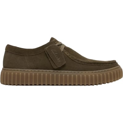 CLARKS Torhill Lo Heren Veterschoenen - Olive Suede