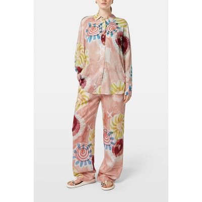 Scotch & Soda Gia - Mid Rise Wide Leg Elasticated Trousers Abstract Sun Pi Taglia: XS/32 | Pantaloni Outlet | Donna