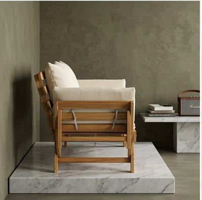 Luxe Eetkamerstoel - Met Armleuningen - Wit - 198x75x75 cm - Arqam