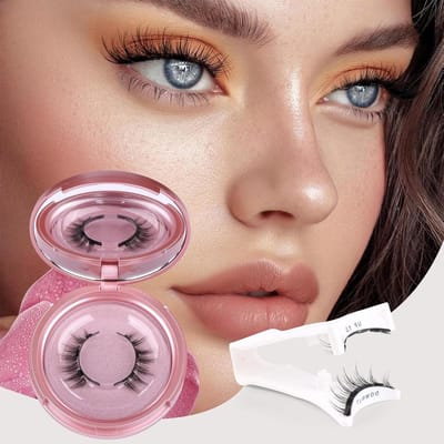 Allecto Plus - Magnetische wimpers met applicatorpincet - Herbruikbaar en natuurlijke look - Roze doos - Eenvoudig te dragen.