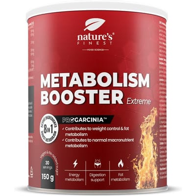 Metabolism Booster - Formule met Guarana, Garcinia en Gymnema - Bosbessensmaak - Veganistisch - Geen Toegevoegde Suikers - 150 g