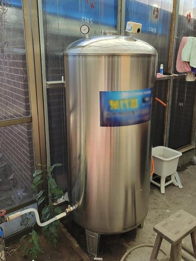 Watertank onder druk - Drukput tank - Waterdruk stabiliseren - Voedselveilig RVS - 60 Liter - Zilver