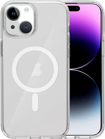 Coverzs TPU hoesje met magneetring geschikt voor Apple iPhone 14 Plus hoesje - Hoogwaardige back cover ideaal voor magnetische accessoires - Schokbestendig stevig telefoonhoesje (transparant)