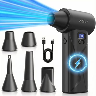 ProTrue® Air duster 110.000 RPM - 4 standen - Stofreiniger Draadloos - Perslucht computer - Turbo Fan Compressed Air - Luchtblazer op accu