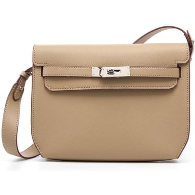 Tas met grote capaciteit, Schoudertas, Messenger Bag, Dames tas van echt rundleer, Modieuze en veelzijdige okseltas.