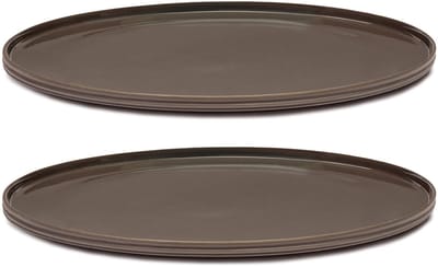 Serax - Dune Bord van Kelly Wearstler, Ø 33 cm, Leisteen / bruin (set van 2)