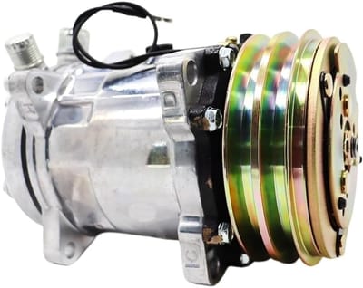 Airconditioner Compressor - Koeling Onderdeel - Voertuig Klimaat - Stabiele Werking - 12V 24V - Zilver